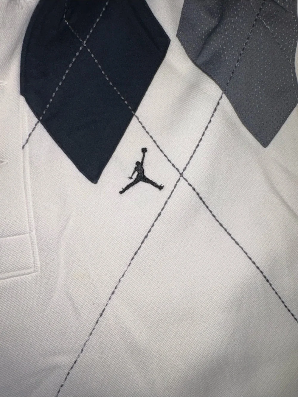 Vintage 2005 Air Jordan 20th Anniversary Argyle Polo Shirt XXL Jumpman Y2K